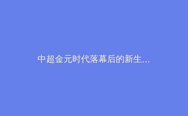 中超金元时代落幕后的新生代力量：本土青训与战术革新成为联赛主旋律 - 3